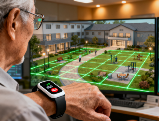 养老院智能电子围栏解决方案 养老院智能电子围栏解决方案